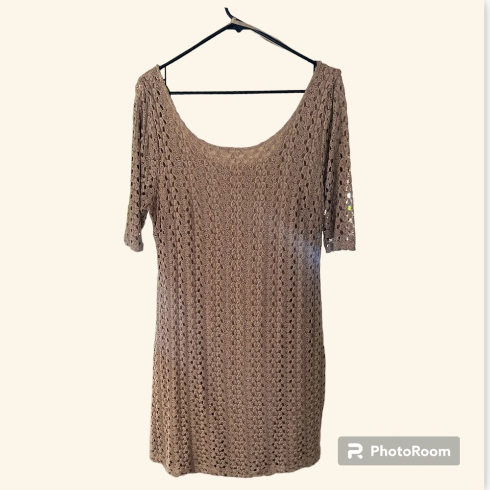 Banana Republic Heritage Gold Crochet Dress